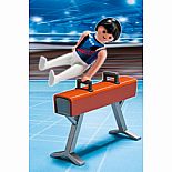 Gymnast on Pommel Horse