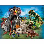 Volcano with Tyrannosaurus