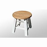 Nilo Stool with White Legs