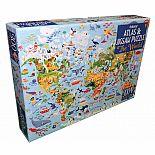 Bk & Jigsaw World Atlas 300pc