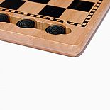 WE Games Solid Wood Checkers
