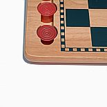 WE Games Solid Wood Checkers