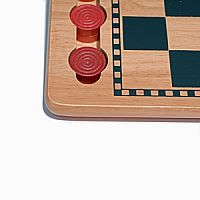 WE Games Solid Wood Checkers
