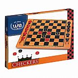 WE Games Solid Wood Checkers