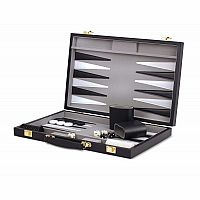 WE Games Backgammon Blk/Wht