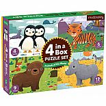 4 in a Box Animals of the Wrld