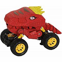 Pull Back 4 Wheel Dinosaur Tru