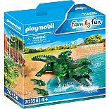 Alligator with Babies