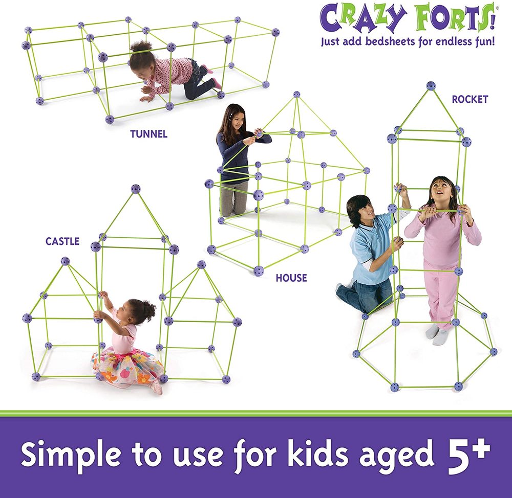 Purple for sale online Crazy Forts CF1 69 Pieces Construction Toy 
