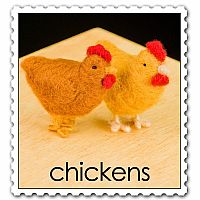 Chickens Needle Felting Kit