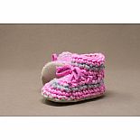 Baby Slippers 3 Pink Stripe