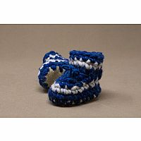 Newborn Slippers Denim Stripe