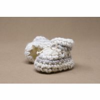 Newborn Slippers Cream Stripe